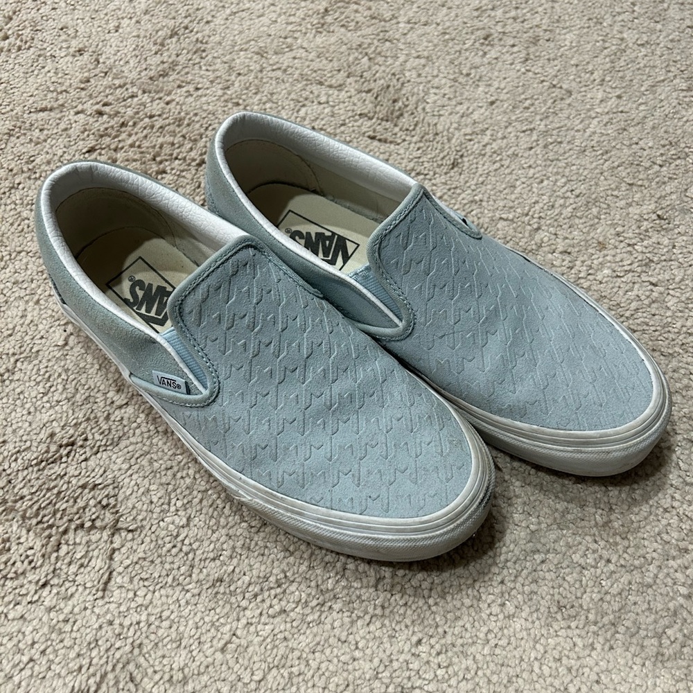Blue slip on vans